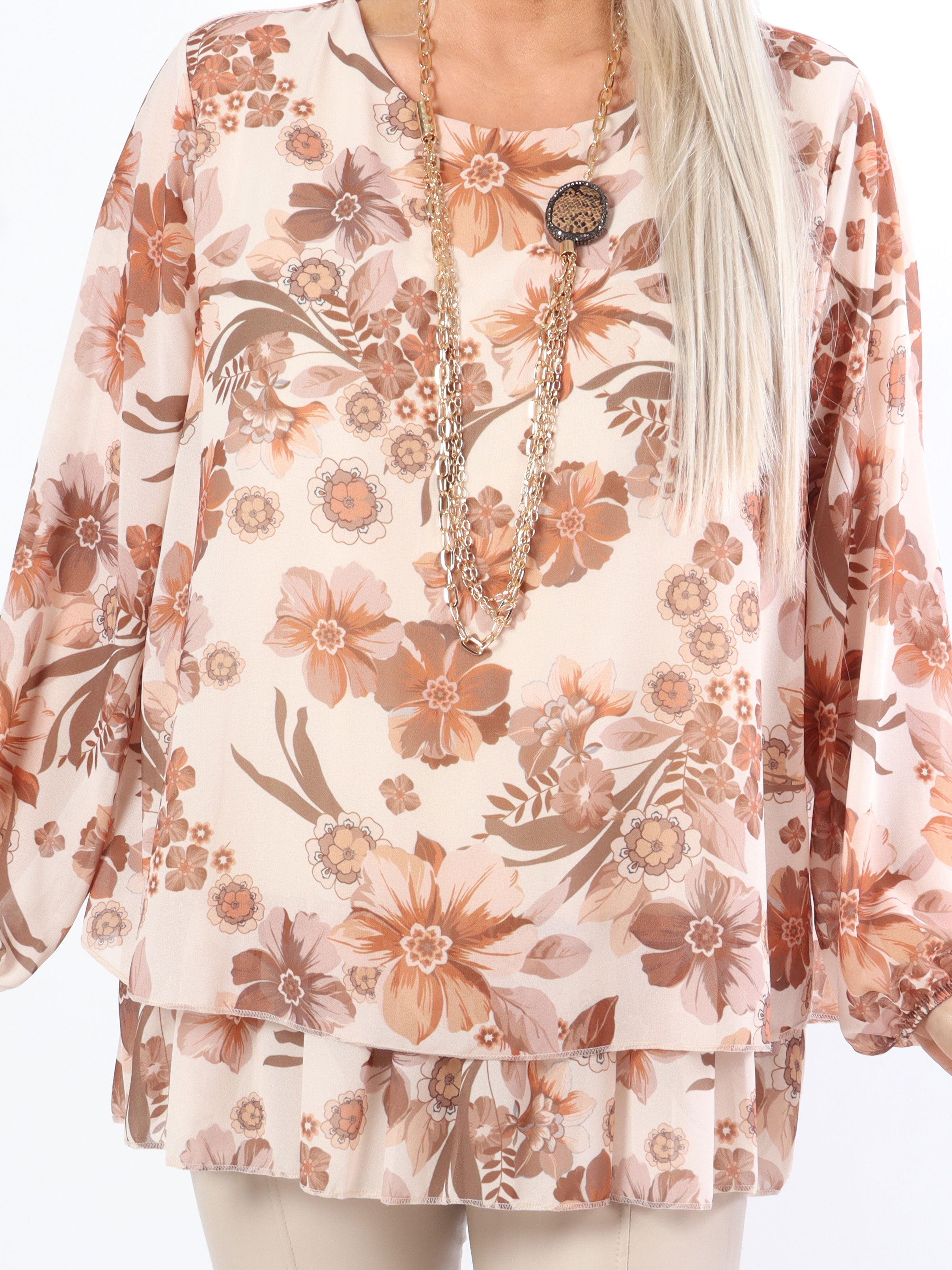 Wicky - Söt plus size tunika med blommönster